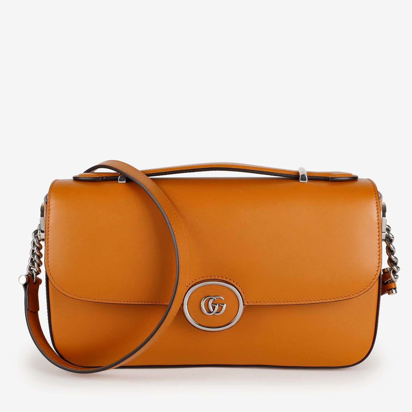 Medium GG Senna Top Handle, Cognac Brown
