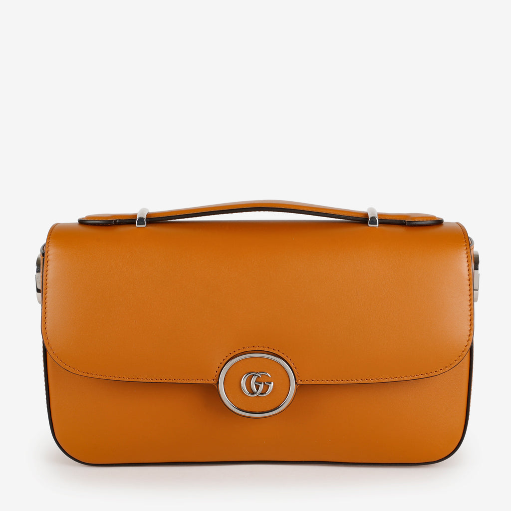 Medium GG Senna Top Handle, Cognac Brown