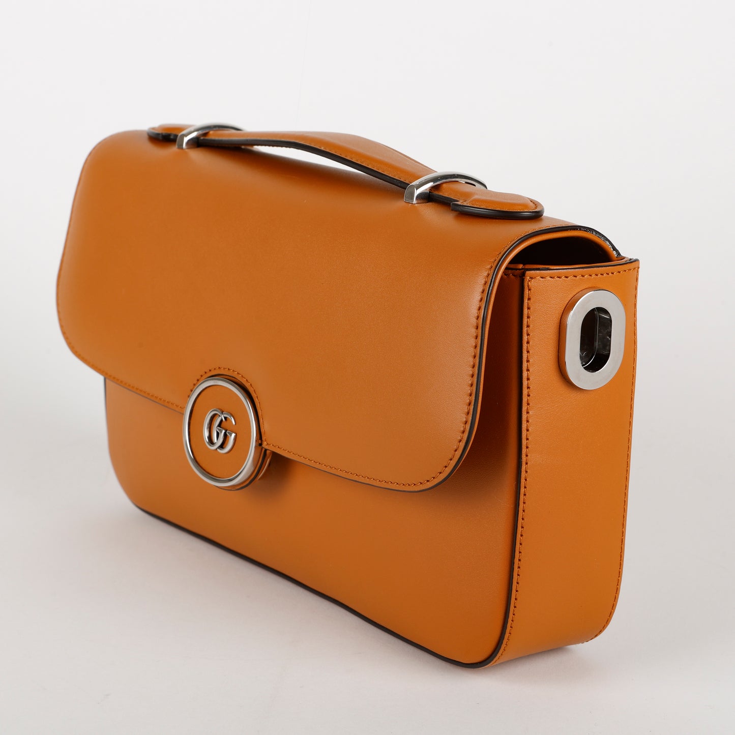 Medium GG Senna Top Handle, Cognac Brown