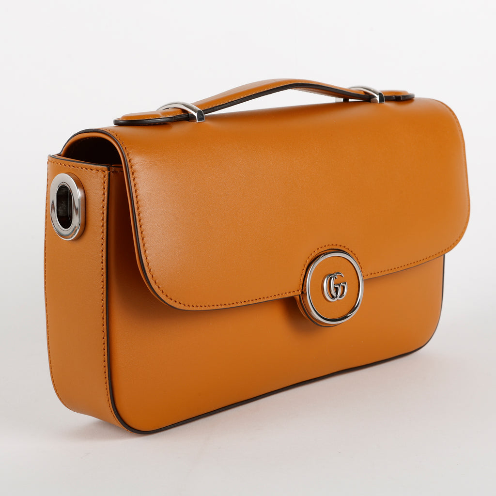 Medium GG Senna Top Handle, Cognac Brown