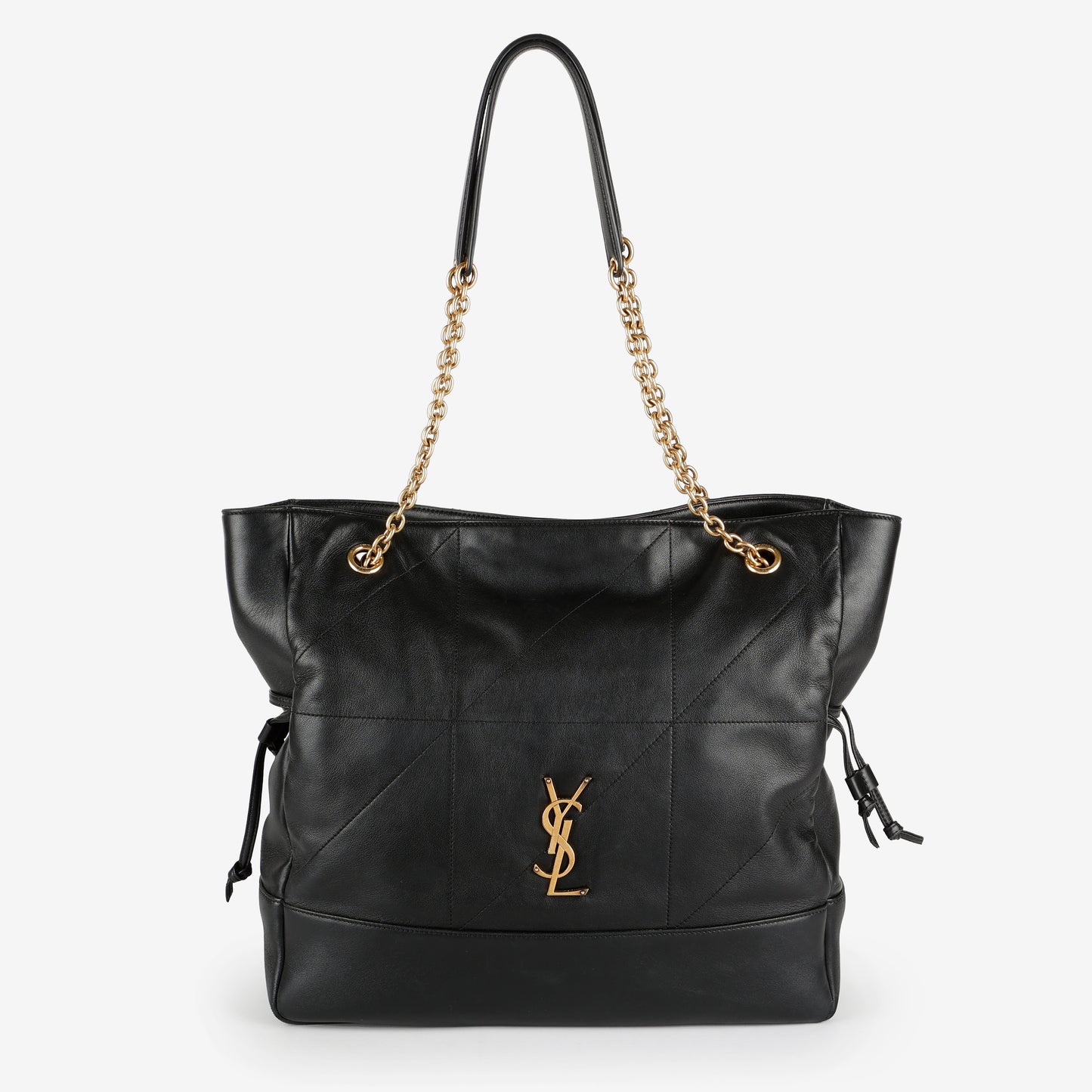 Medium Jamie Shopper, Black Calfskin