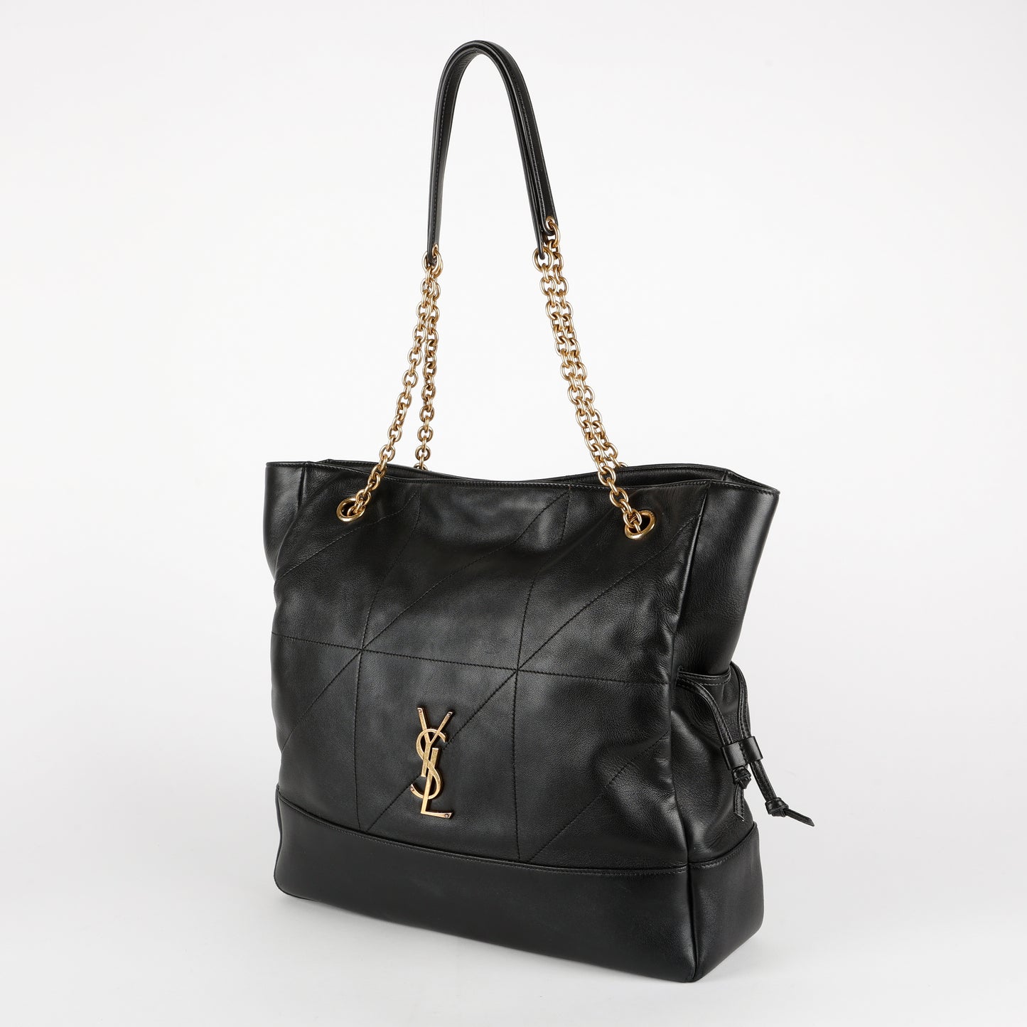 Medium Jamie Shopper, Black Calfskin