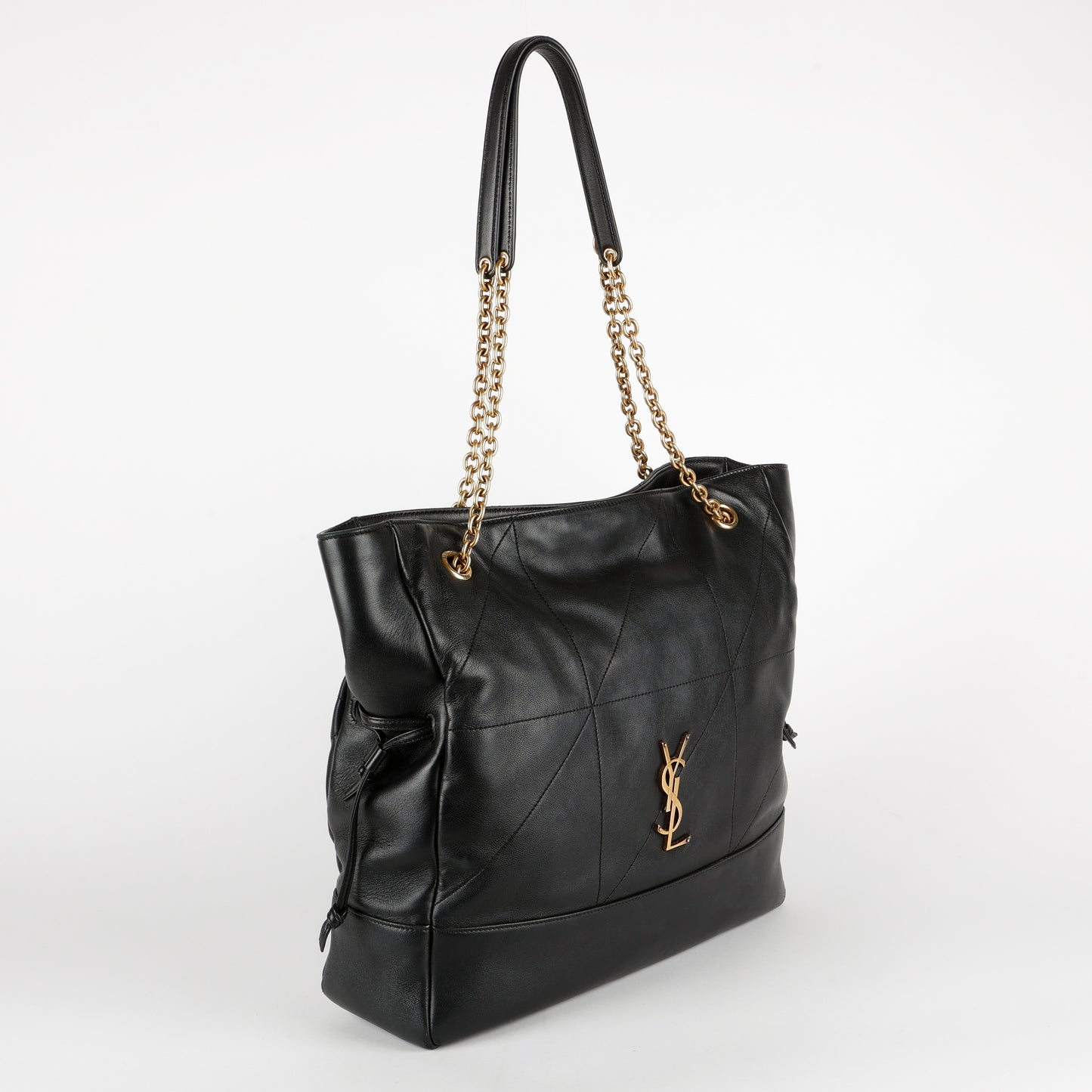 Medium Jamie Shopper, Black Calfskin