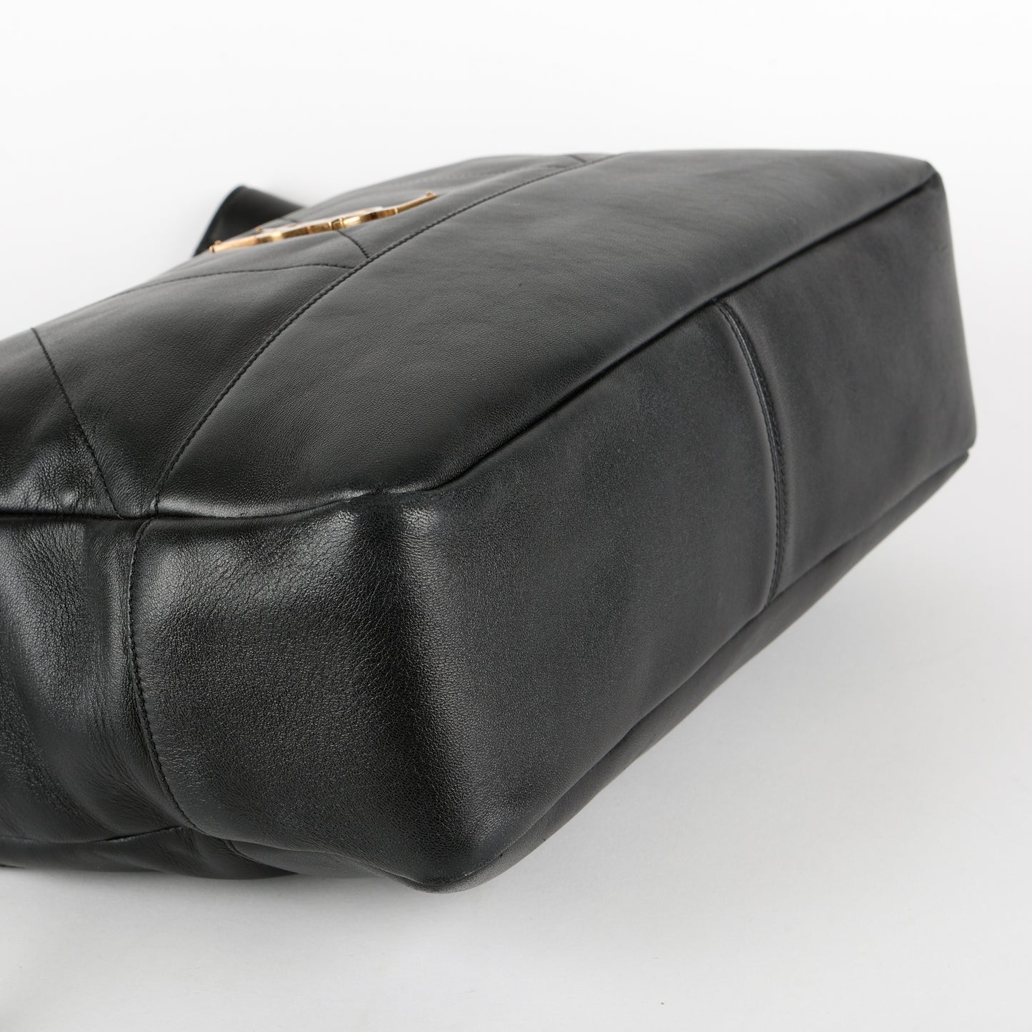 Medium Jamie Shopper, Black Calfskin