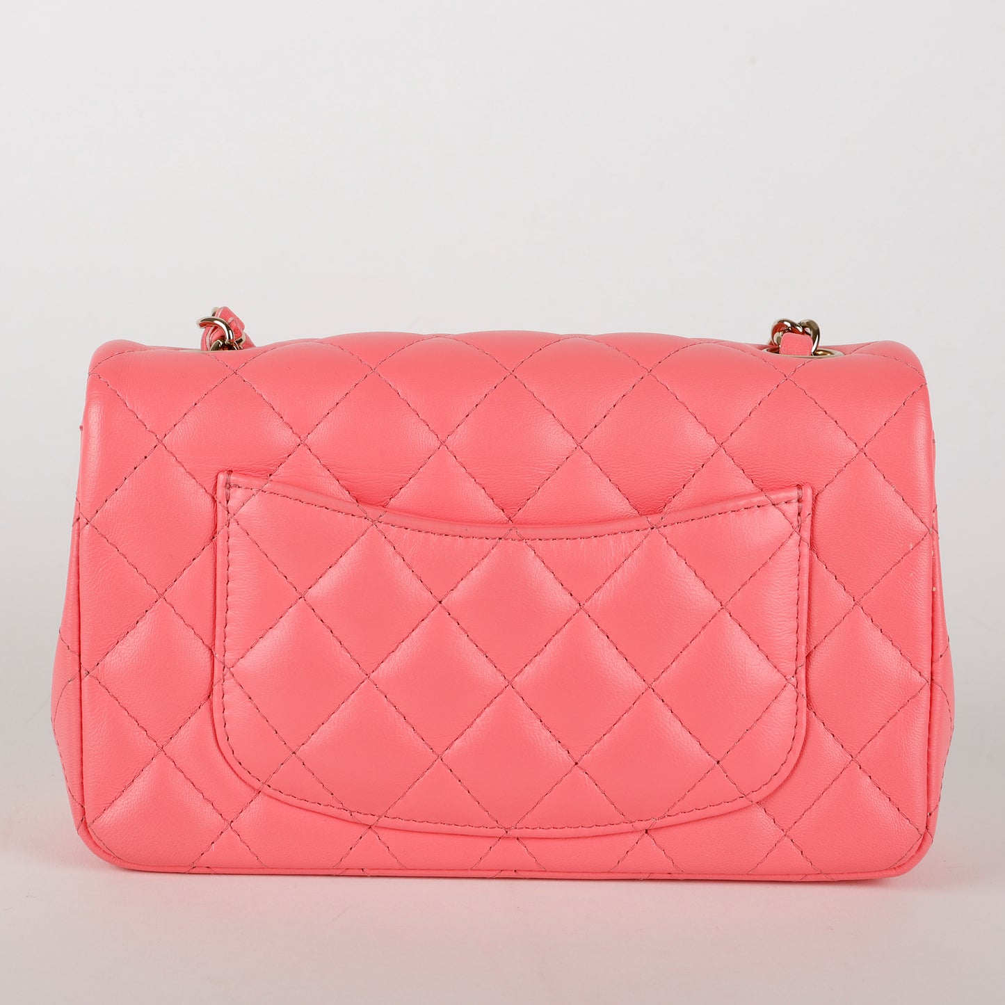 Mini Classic Flap, Pink Lambskin