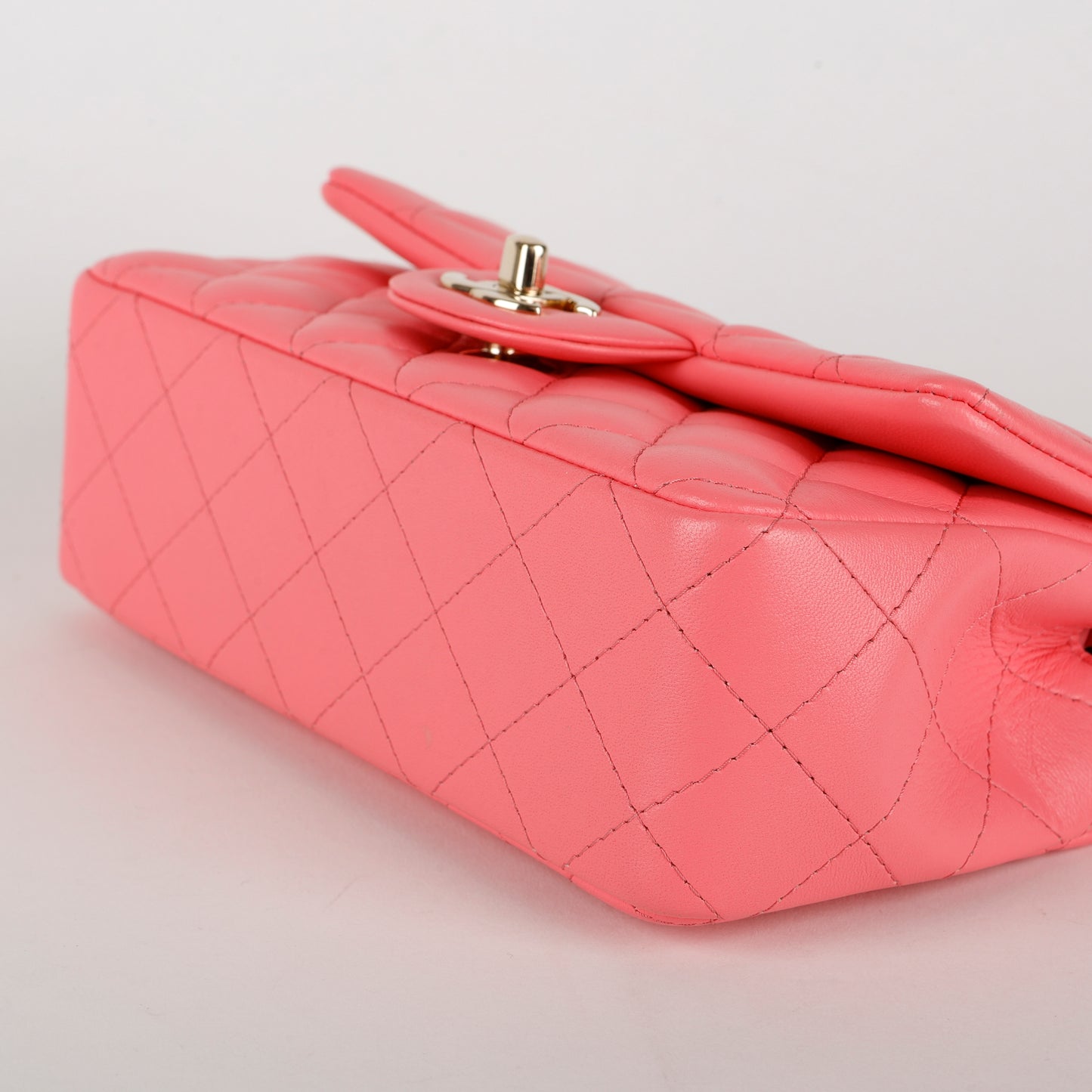 Mini Classic Flap, Pink Lambskin