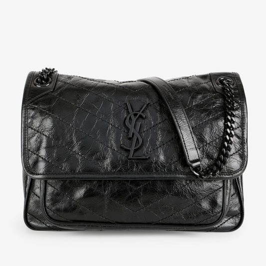 Medium Niki Chain Bag, So Black