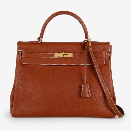 Kelly 35 Fauve Ardennes Gold Hardware