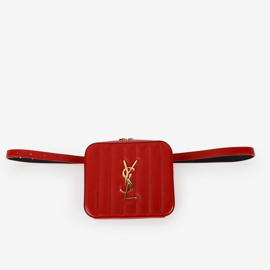 Vicky Belt Bag, Red Calfskin