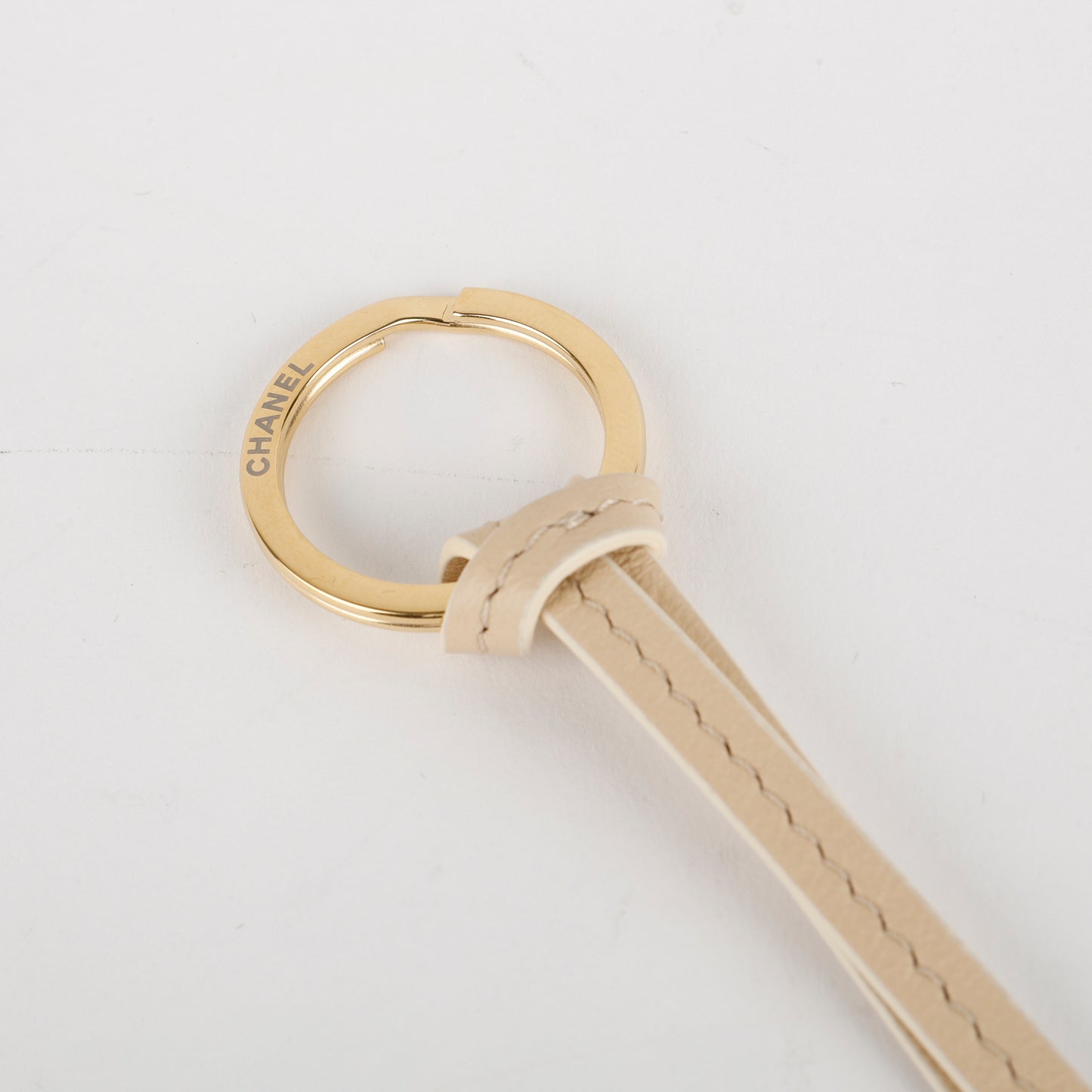 Bag Charm, Beige Lambskin