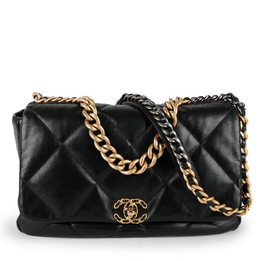 Maxi 19, Black Lambskin