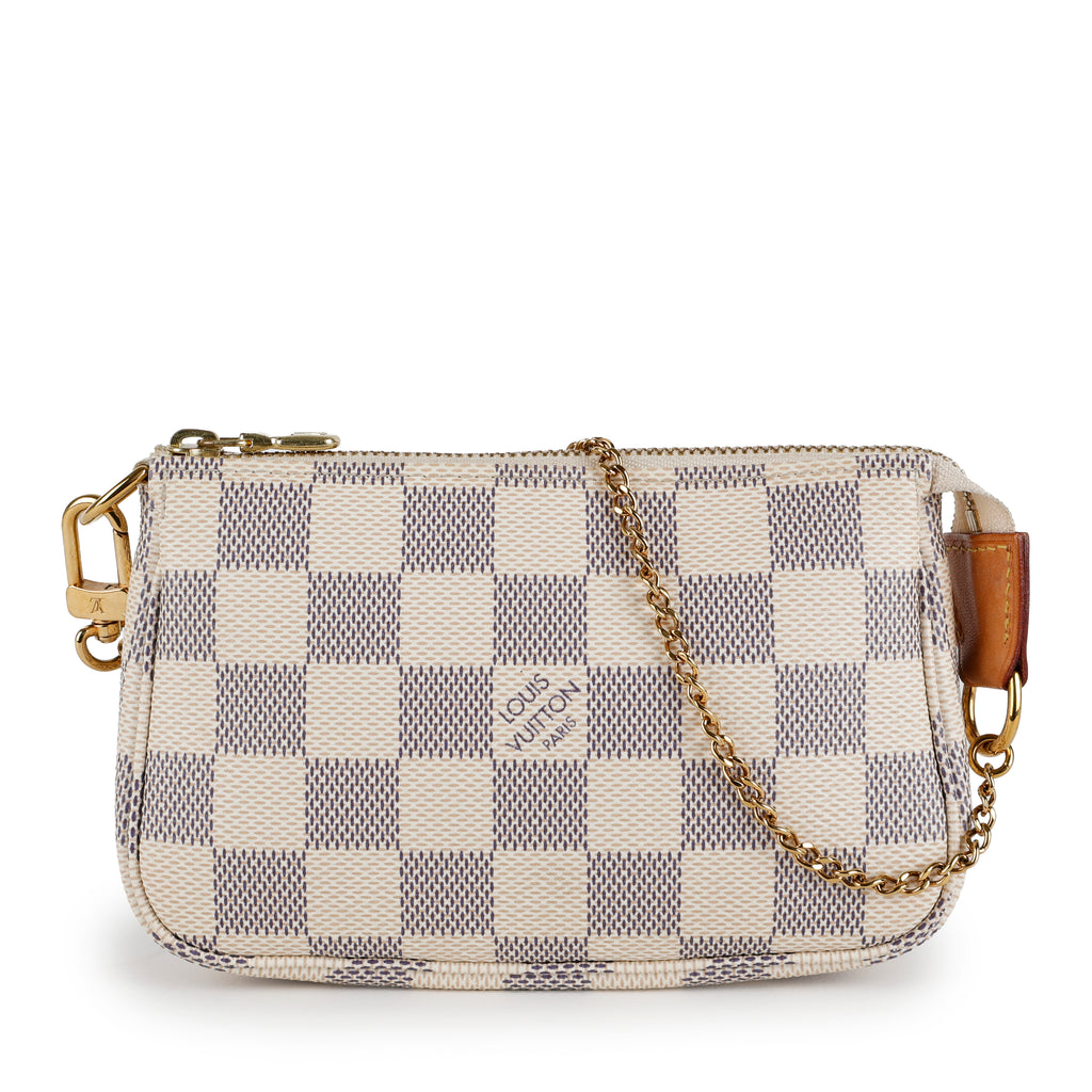 Mini Pochette Accessoires, Damier Azur
