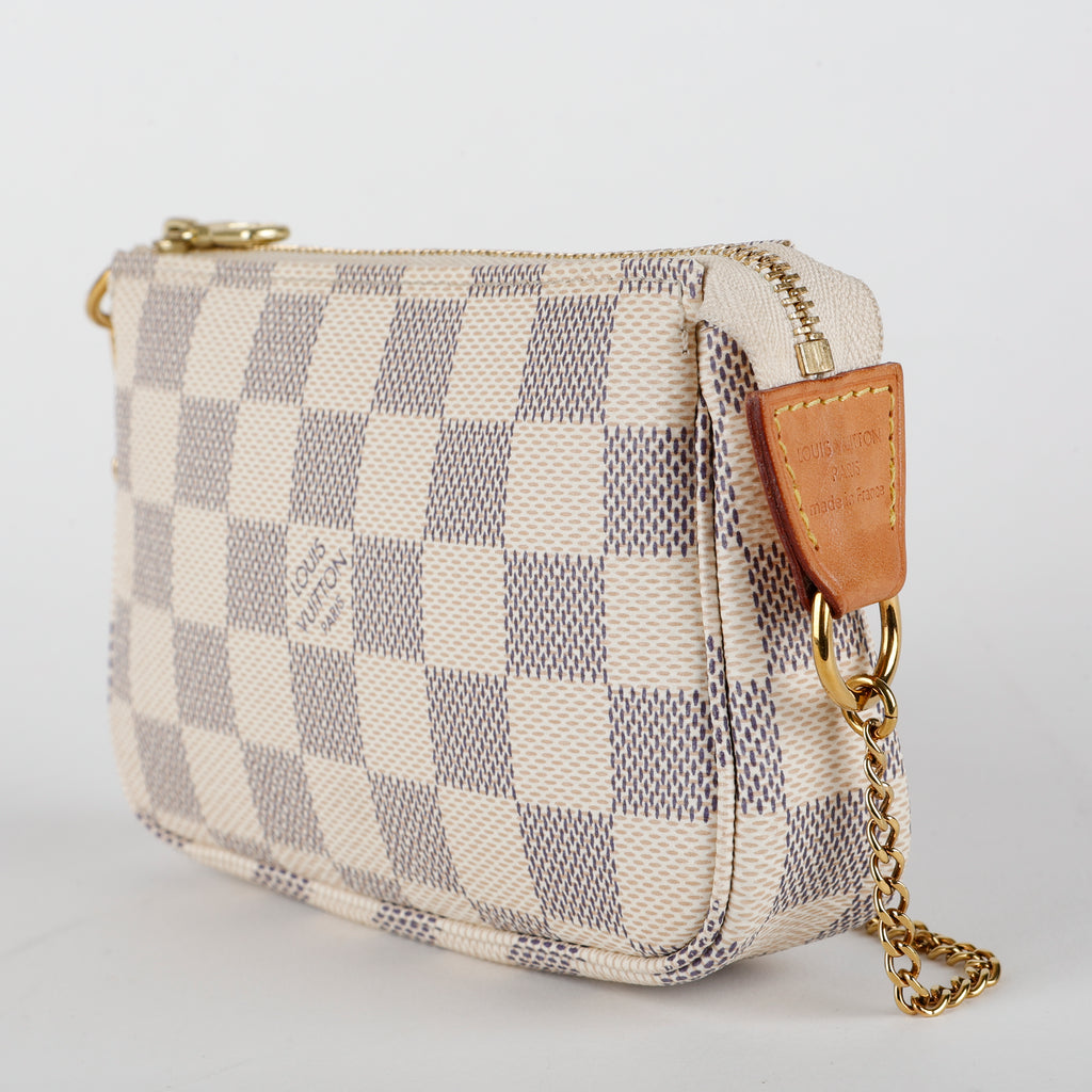 Mini Pochette Accessoires, Damier Azur