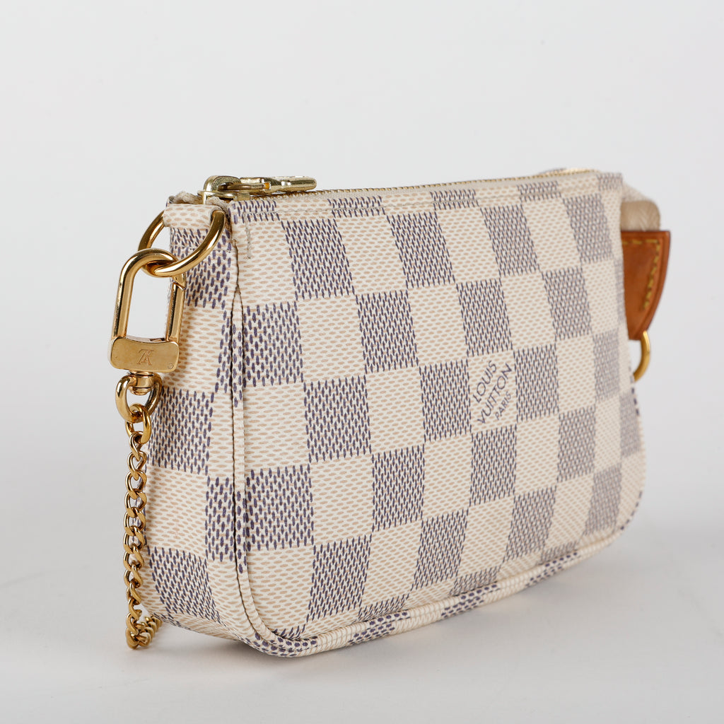 Mini Pochette Accessoires, Damier Azur