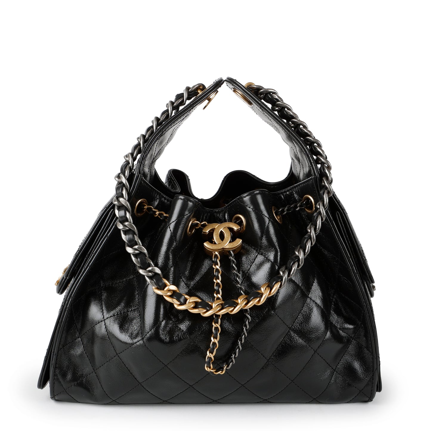 Small 25, Black Calfskin