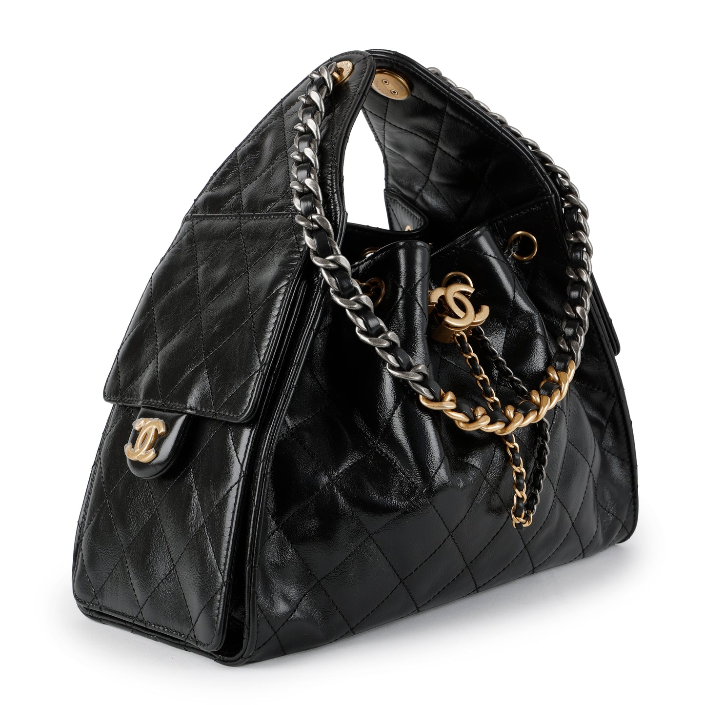 Small 25, Black Calfskin