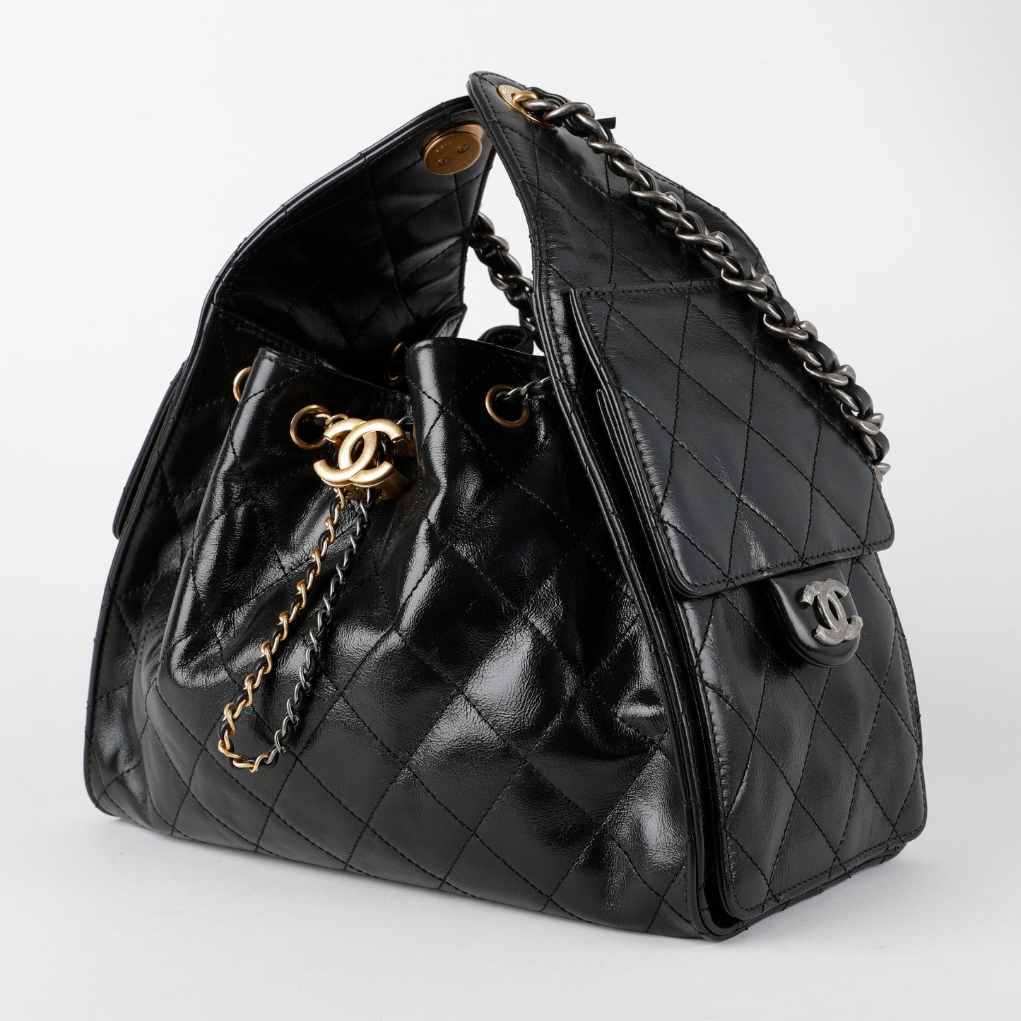 Small 25, Black Calfskin