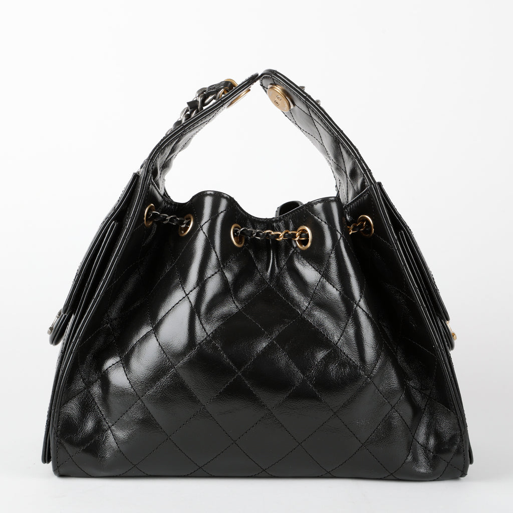 Small 25, Black Calfskin