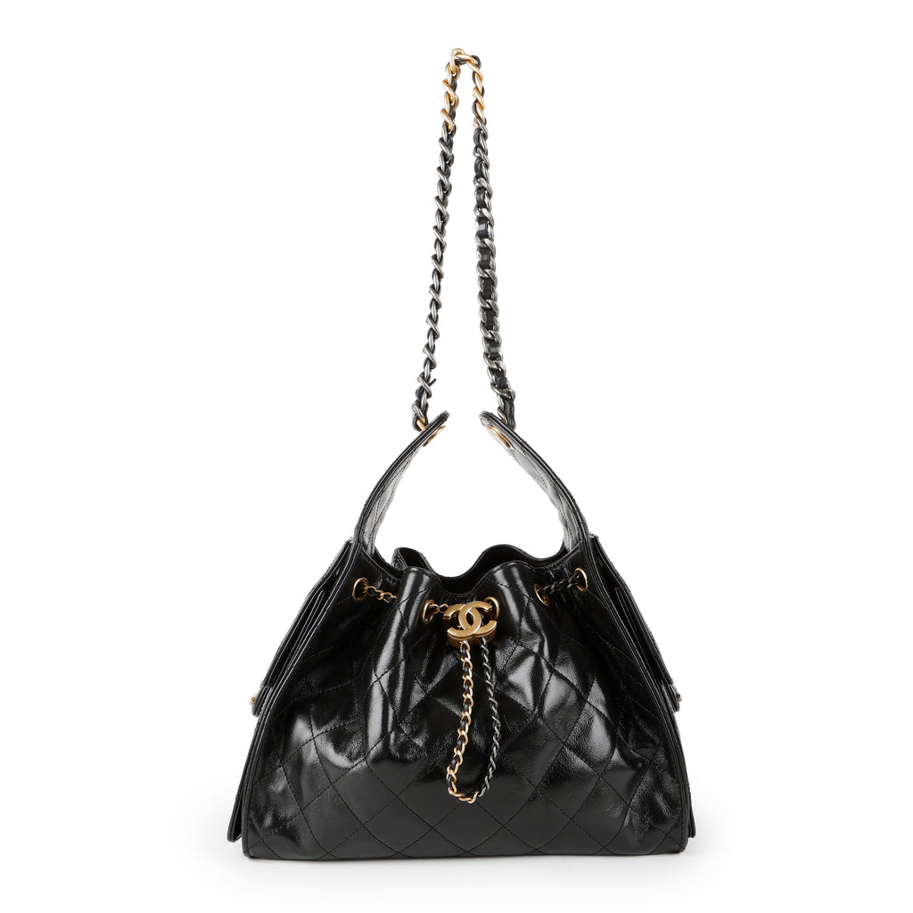 Small 25, Black Calfskin