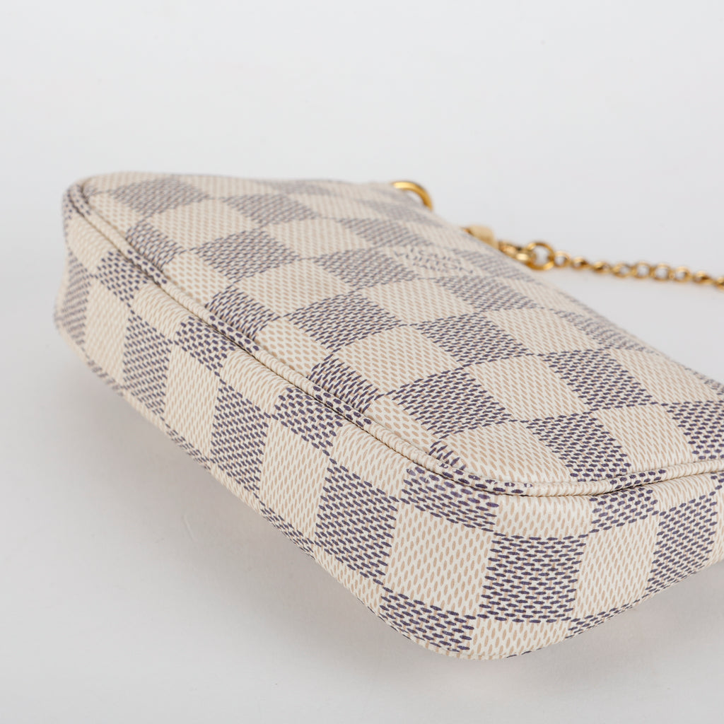 Mini Pochette Accessoires, Damier Azur