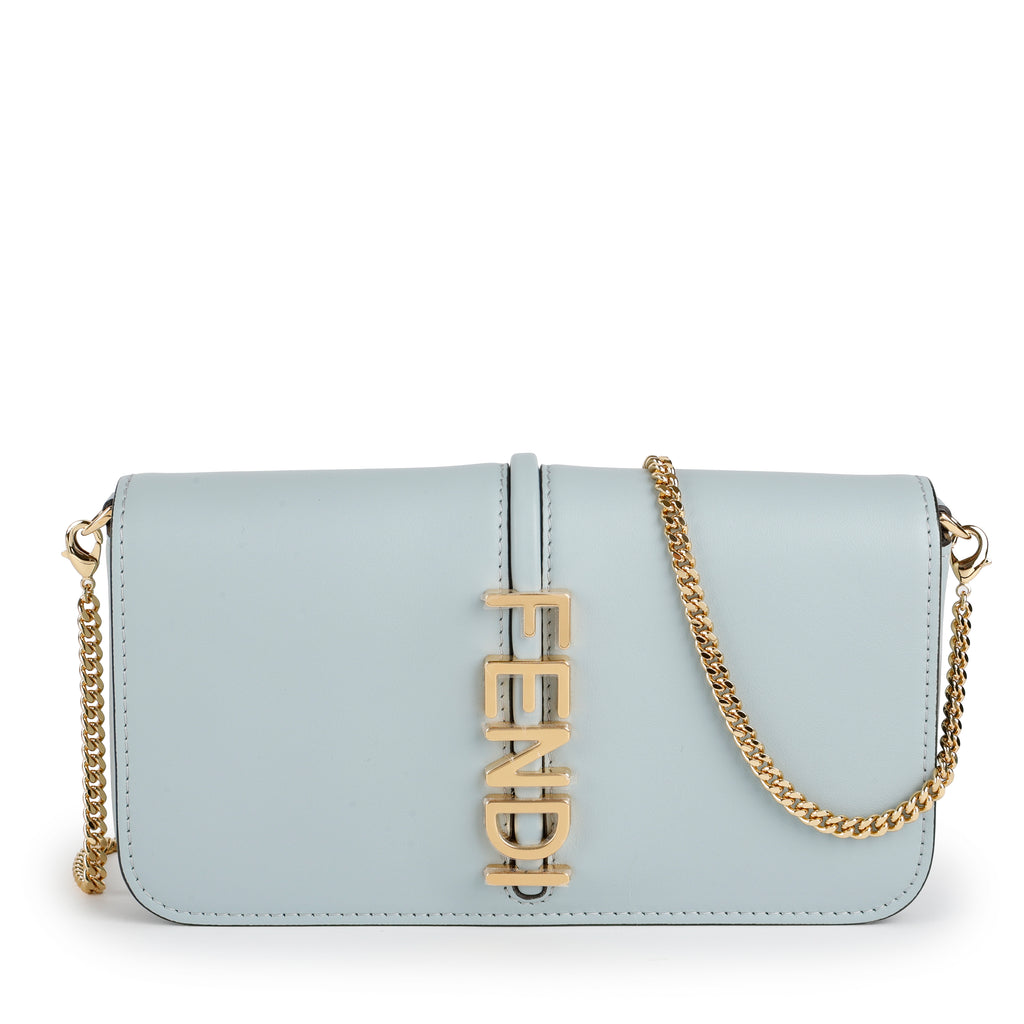 Fendigraphy Wallet on Chain, Light Blue