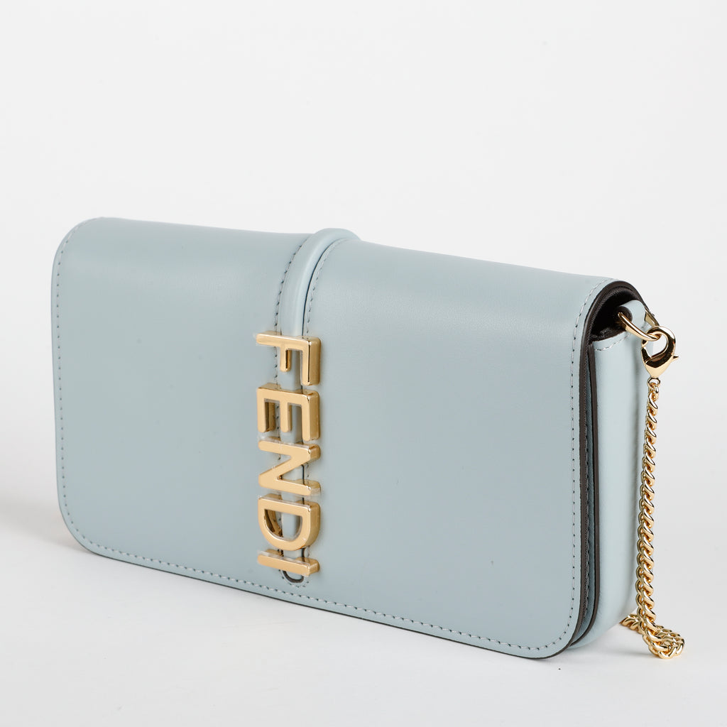 Fendigraphy Wallet on Chain, Light Blue