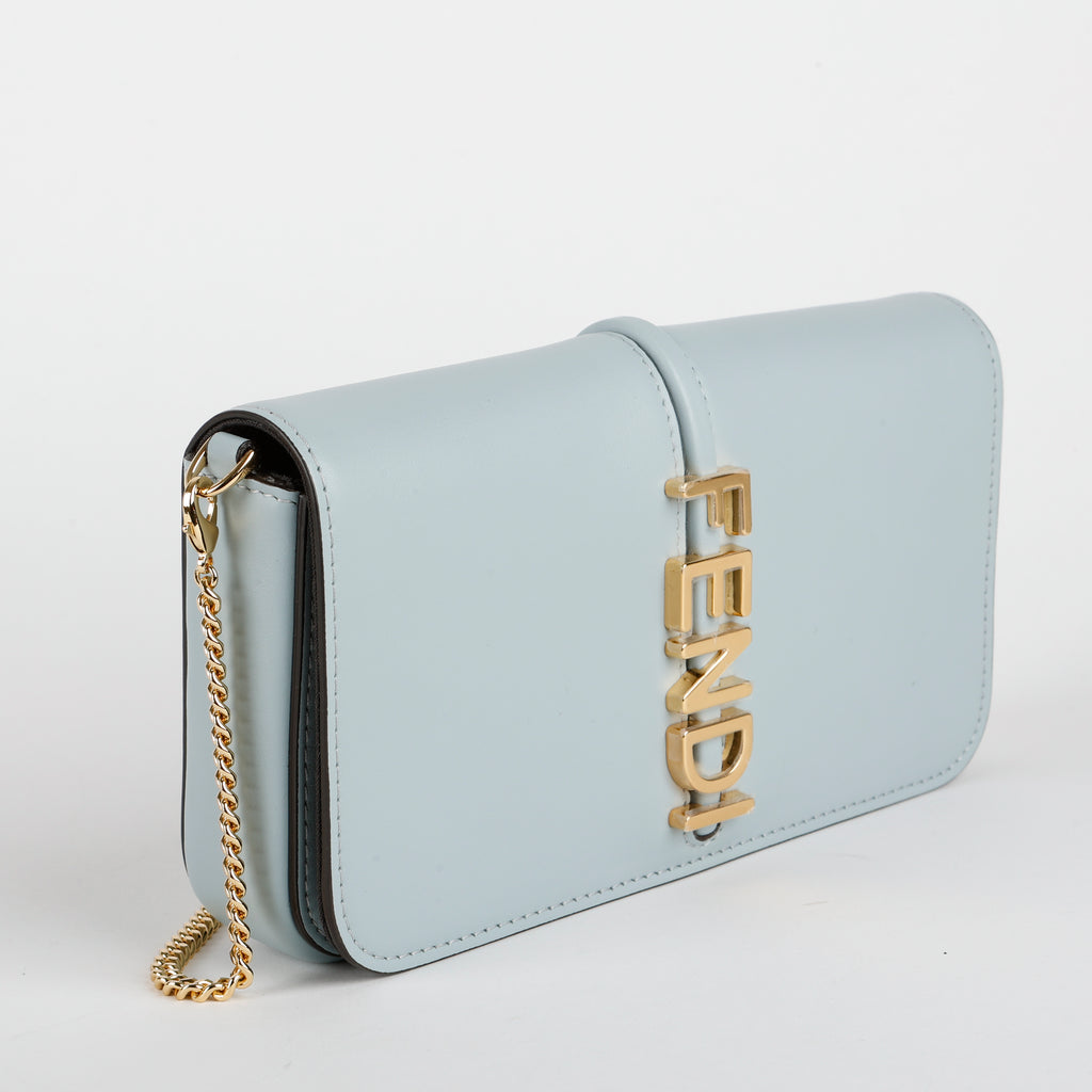 Fendigraphy Wallet on Chain, Light Blue