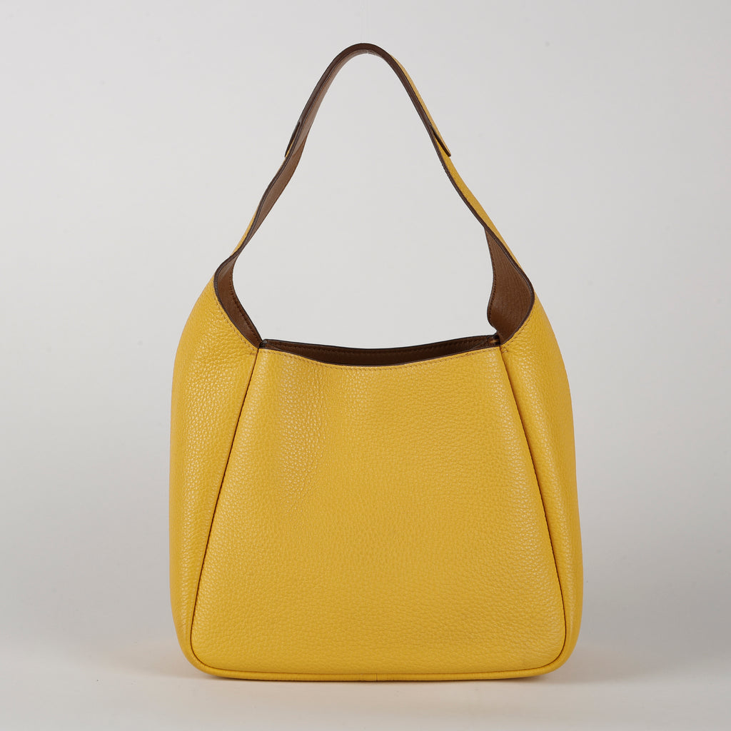 Small Vitello Daino Hobo Yellow