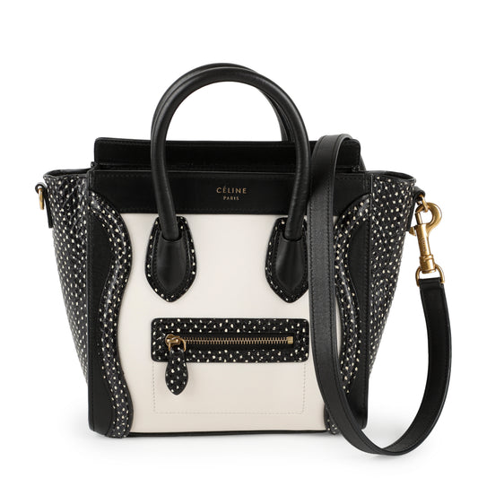 Tricolor Nano Luggage Python and Leather