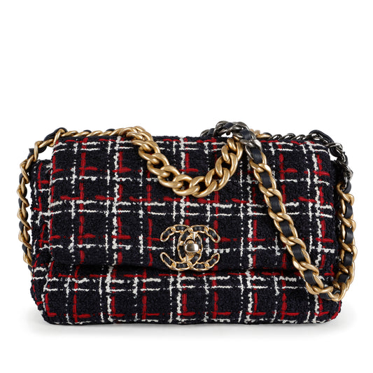 Small 19, Navy/Red Tweed