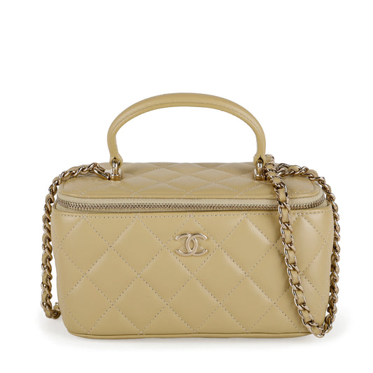 Classic Top Handle Vanity, Olive Yellow