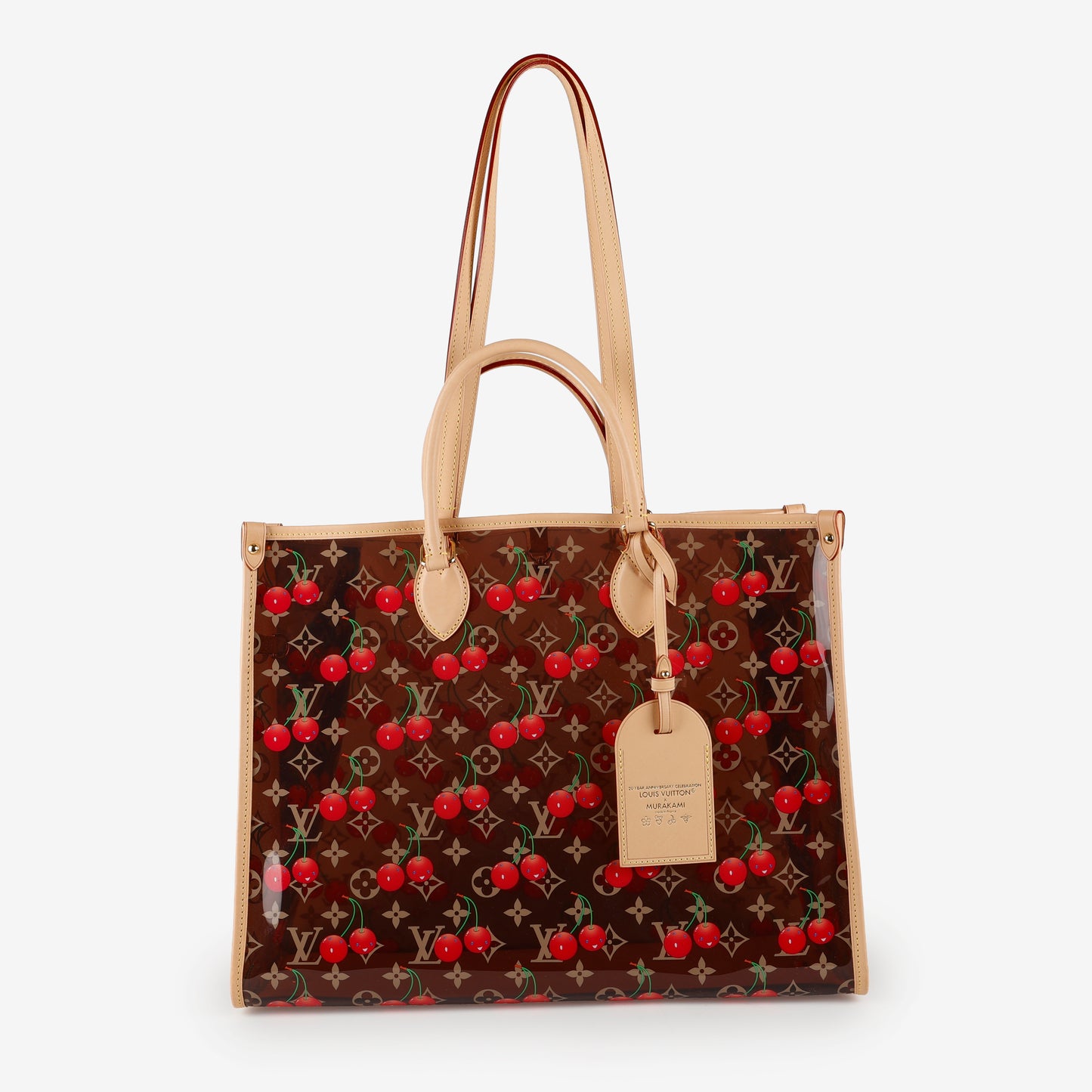 LV X TM OnTheGo GM, Clear Monogram Cerises