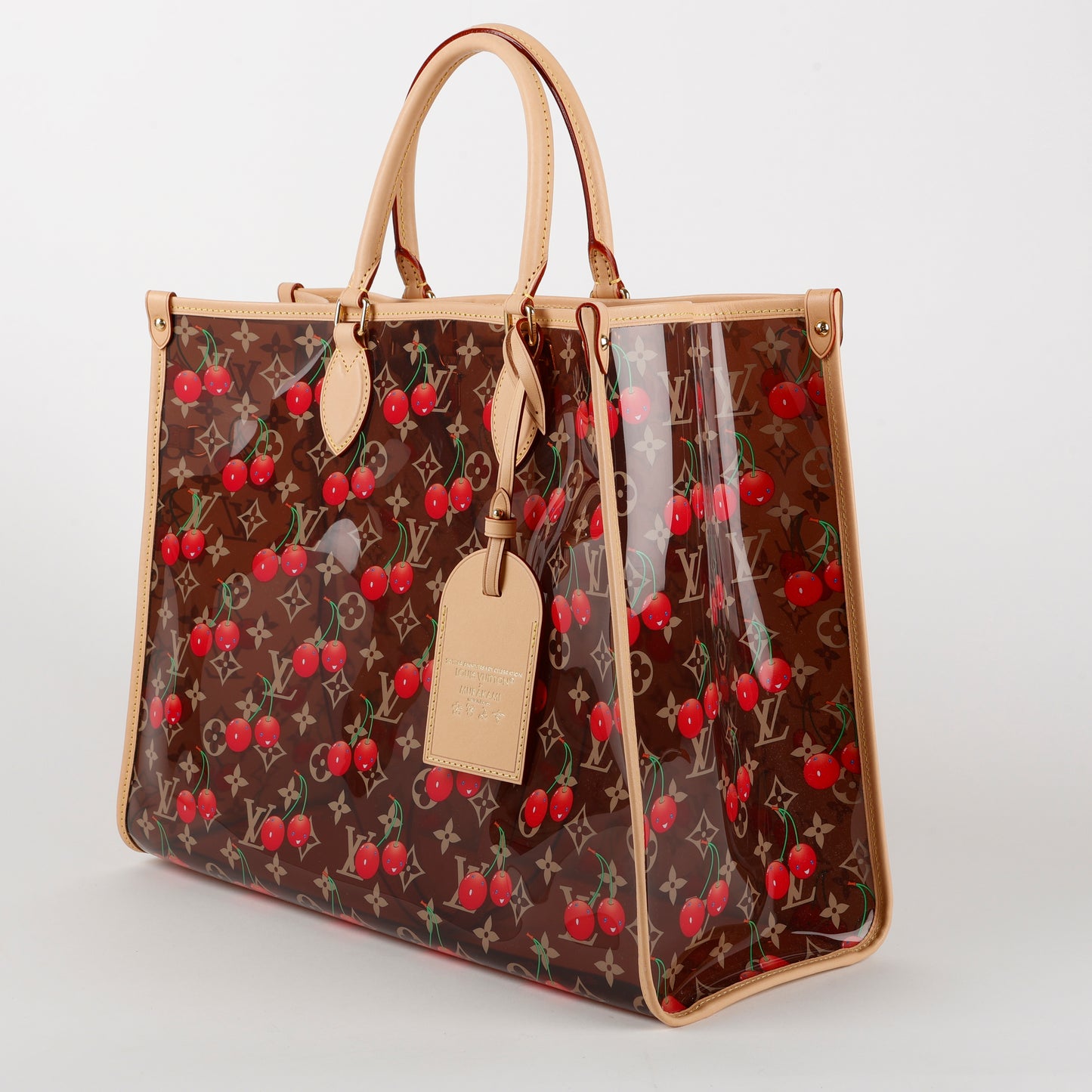 LV X TM OnTheGo GM, Clear Monogram Cerises