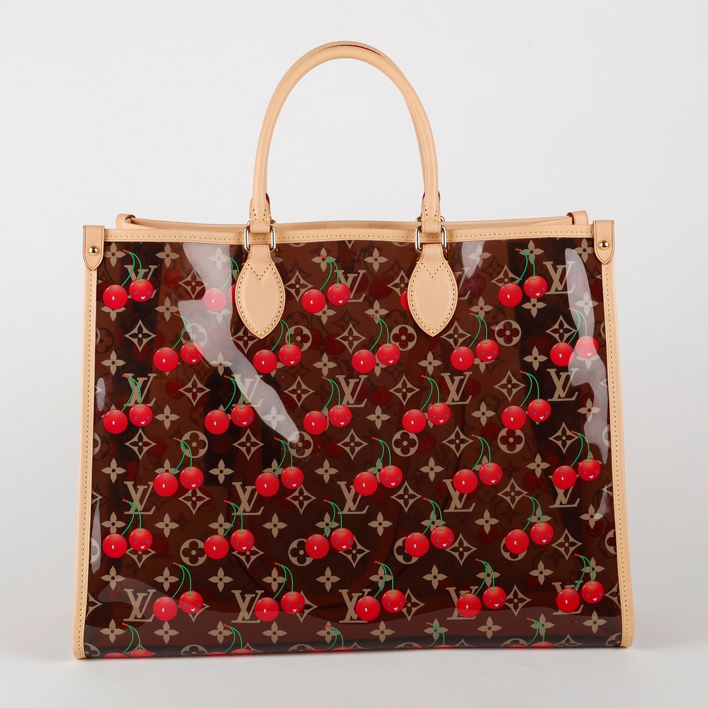 LV X TM OnTheGo GM, Clear Monogram Cerises
