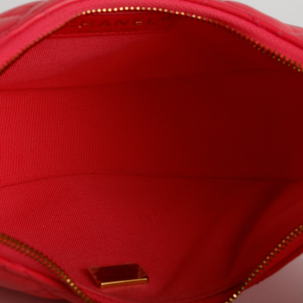 Chain Around Hobo, Pink Lambskin