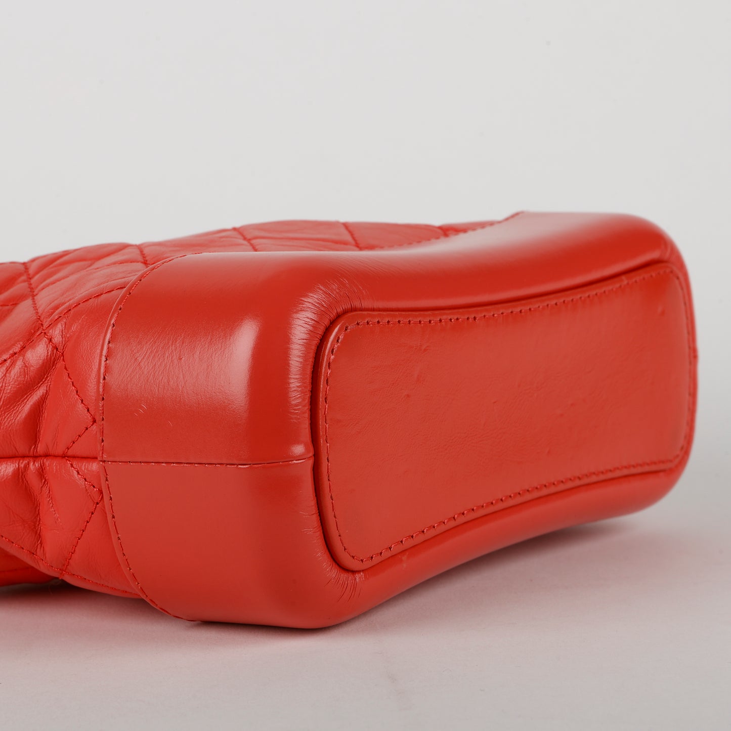 Small Gabrielle, Coral Aged Calfskin