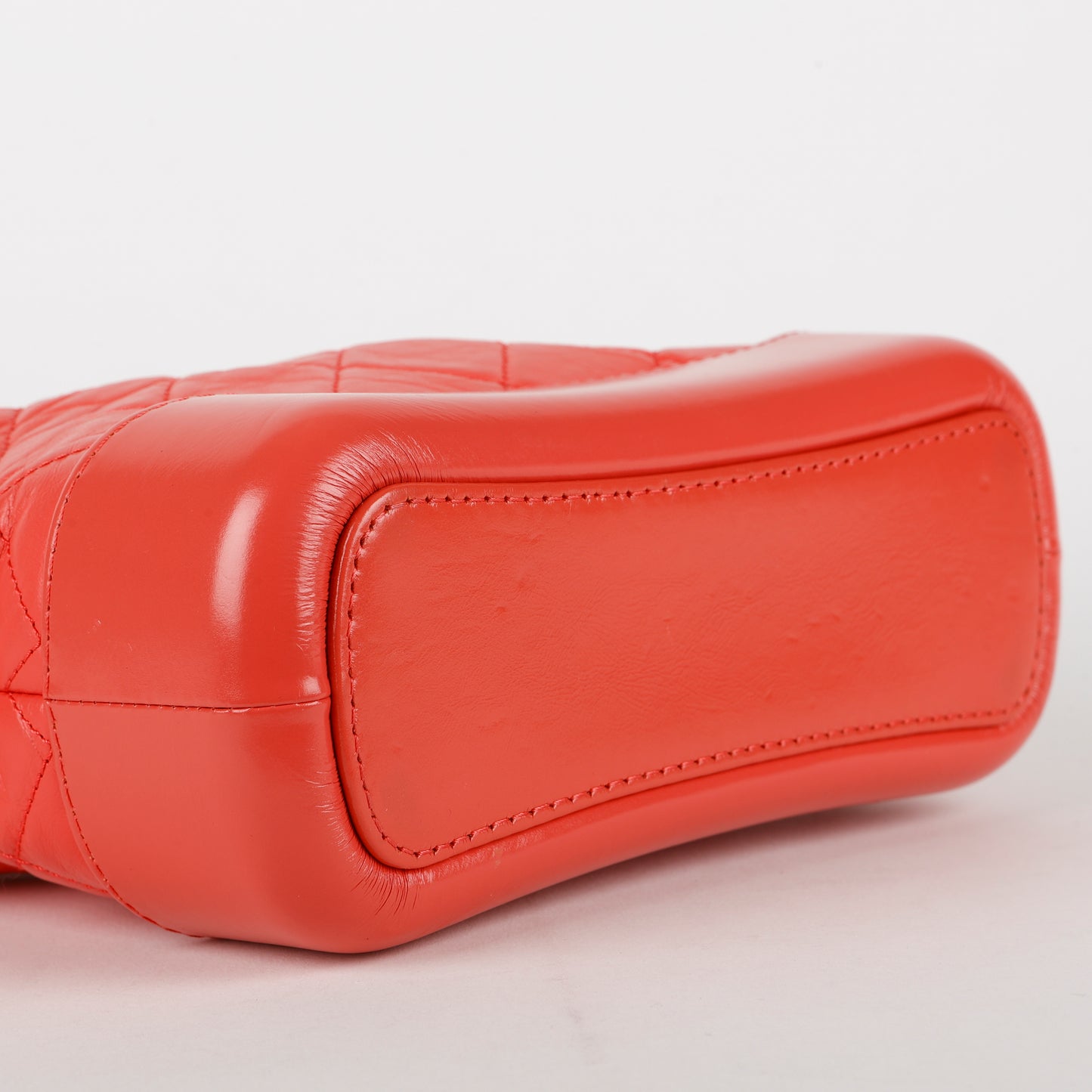 Small Gabrielle, Coral Aged Calfskin