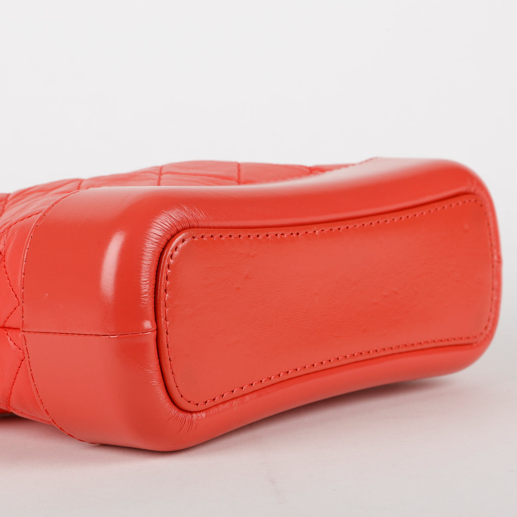 Small Gabrielle, Coral Aged Calfskin