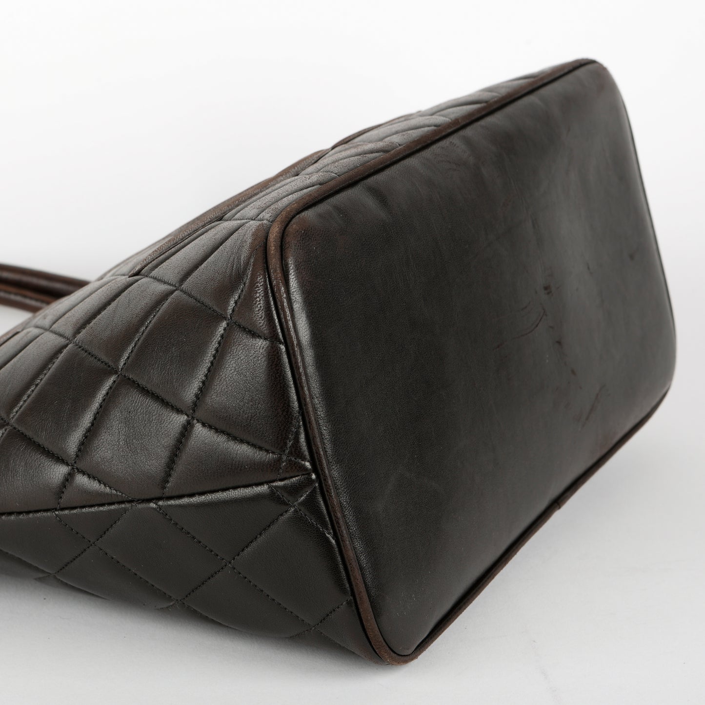 Medium Medallion Tote, Black Lambskin