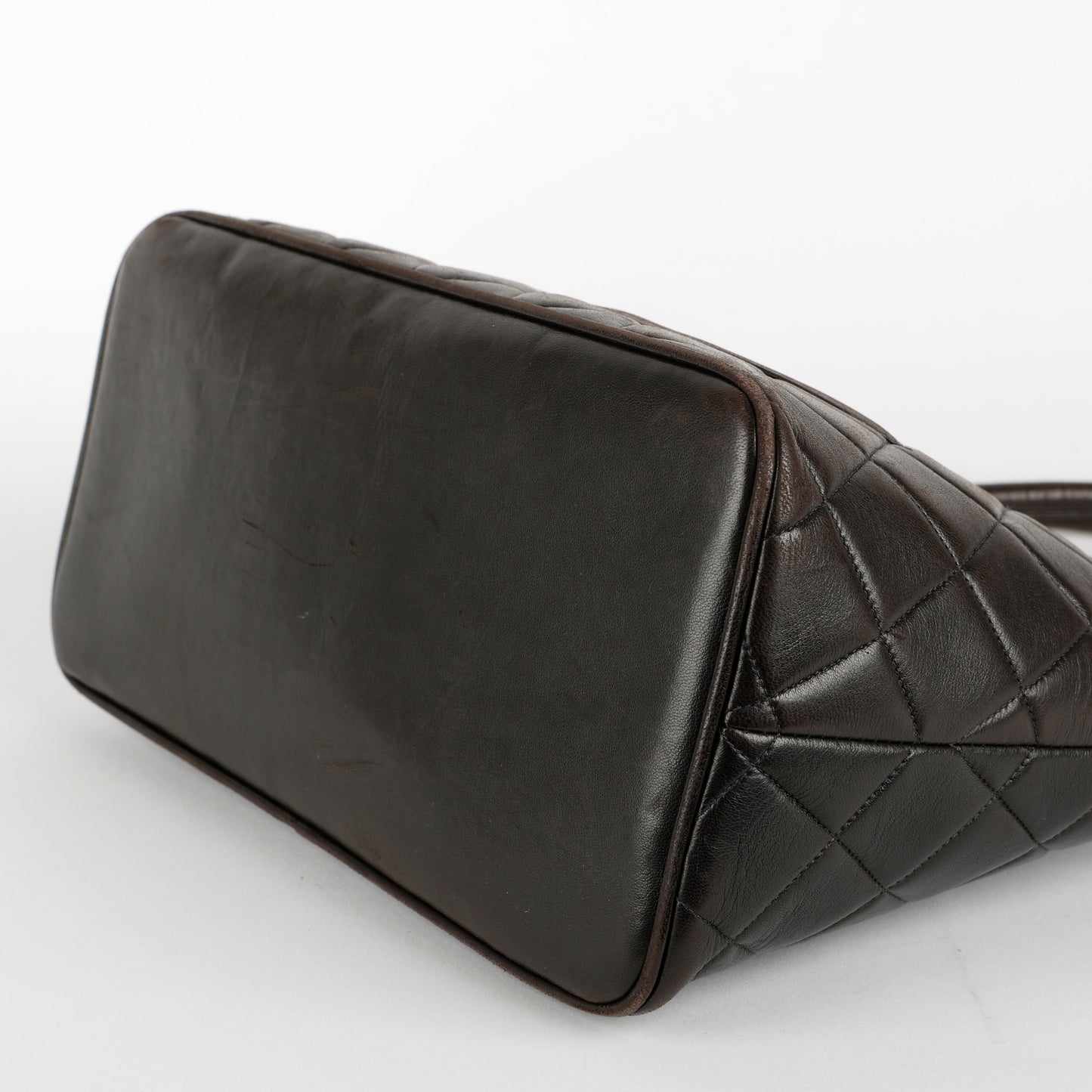 Medium Medallion Tote, Black Lambskin