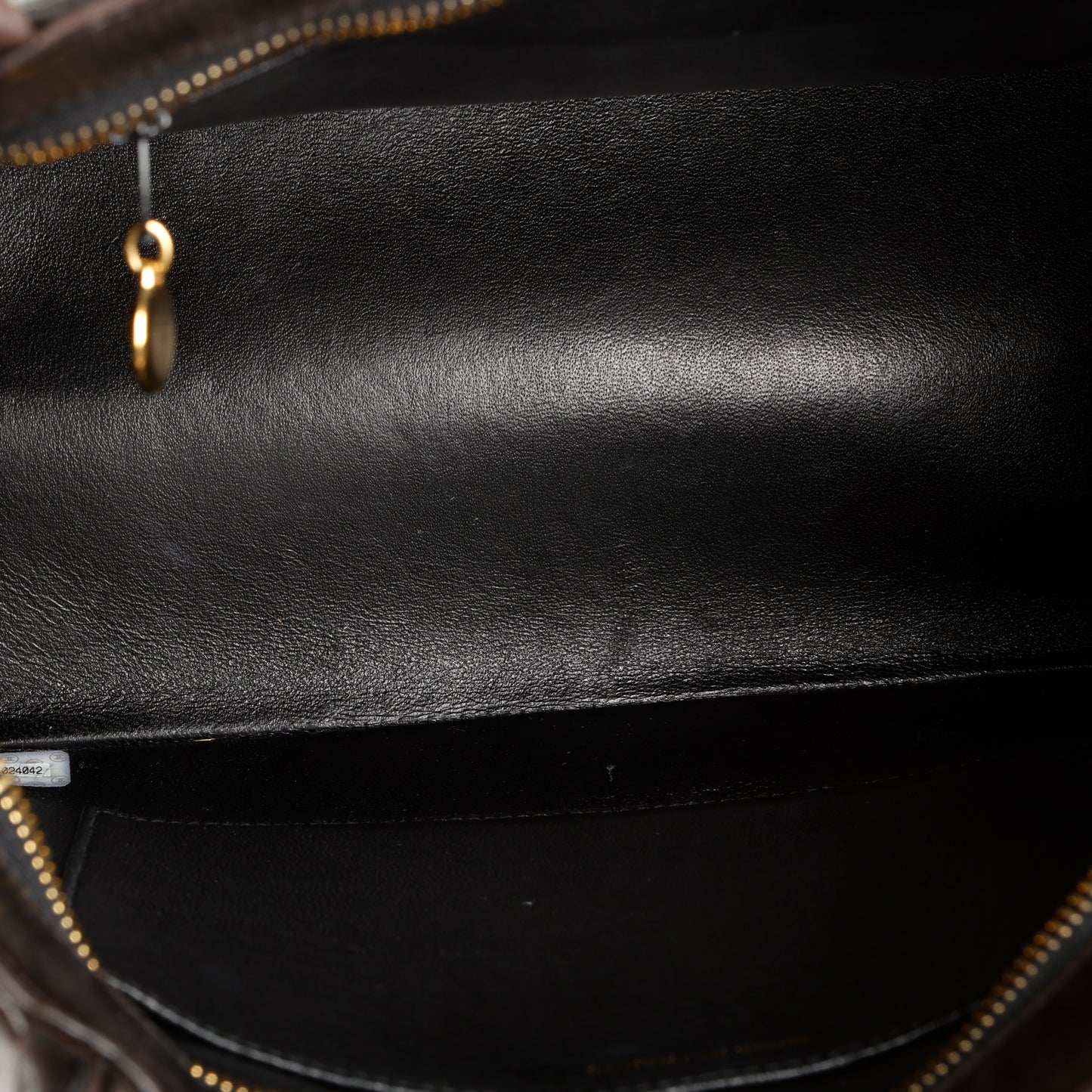 Medium Medallion Tote, Black Lambskin