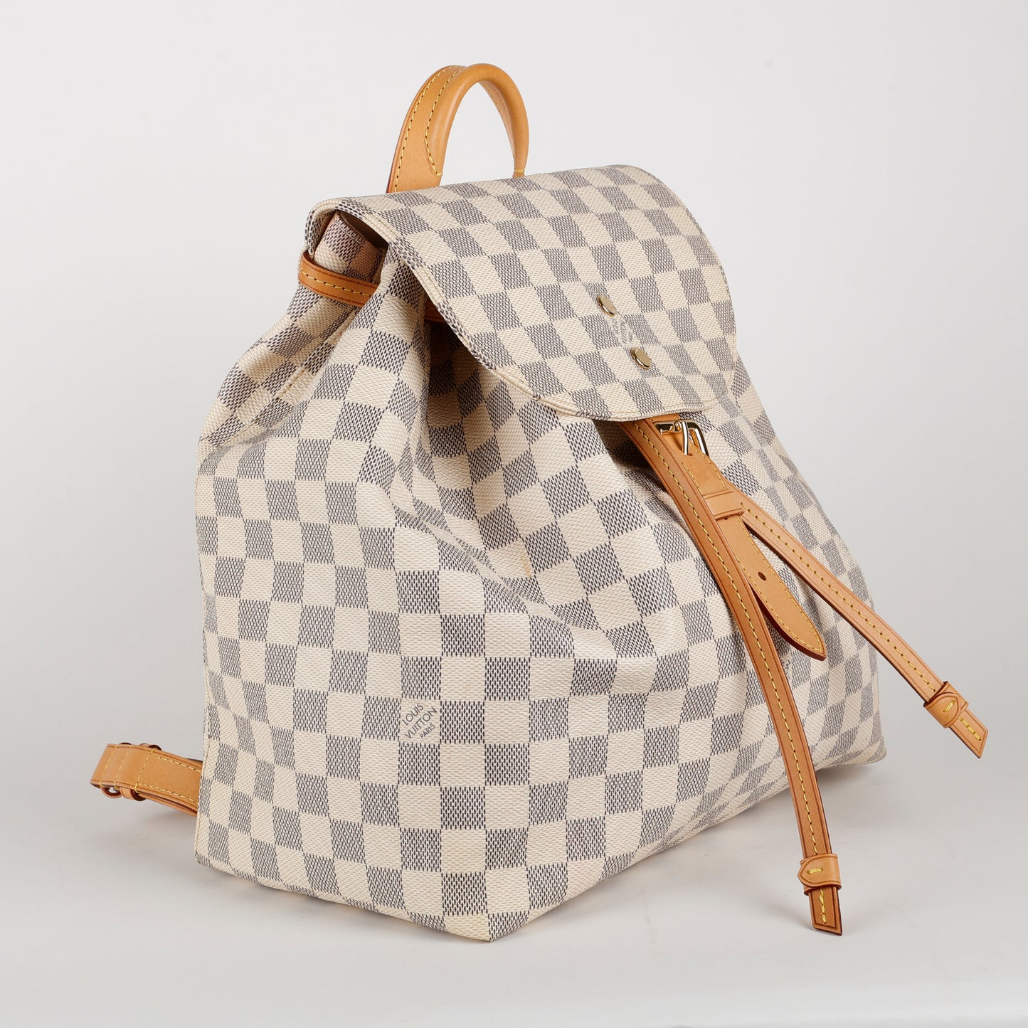 Sperone Backpack, Damier Azur Rose Ballerine