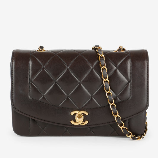 Small Vintage Diana, Dark Brown