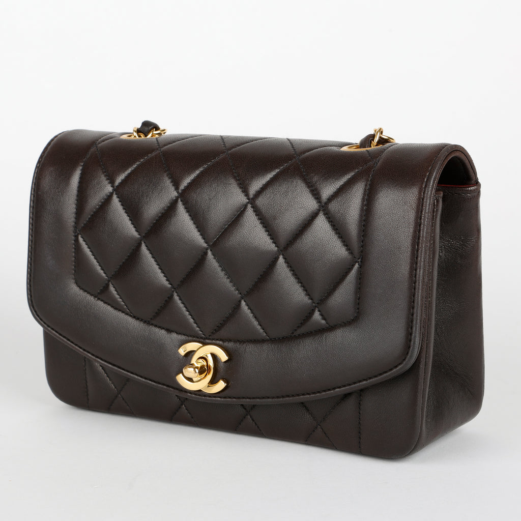 Small Vintage Diana, Dark Brown