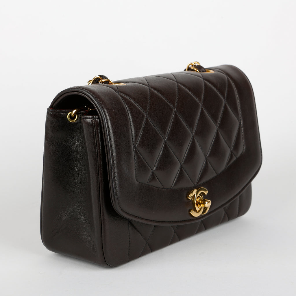 Small Vintage Diana, Dark Brown