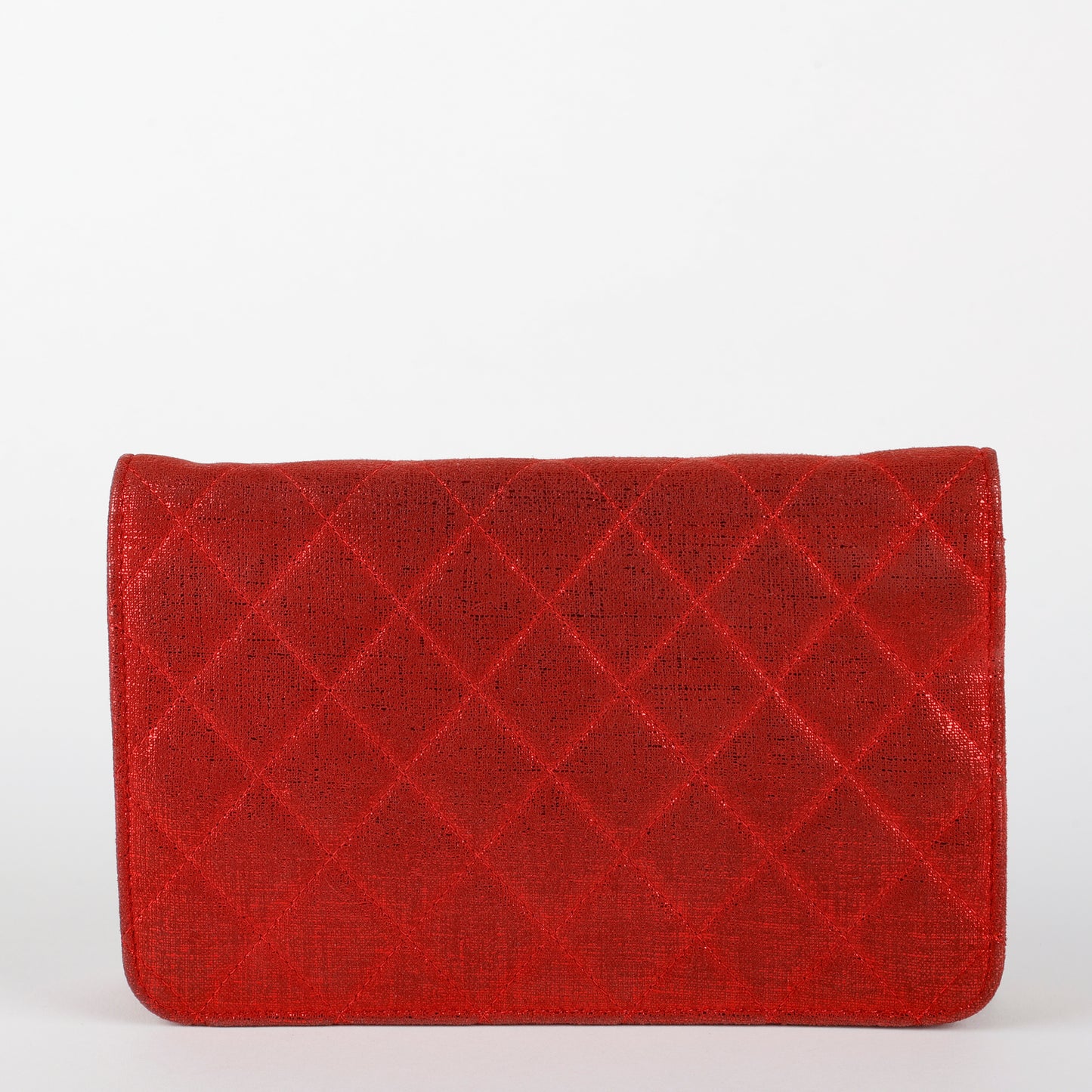 Wallet On Chain Tweed, Sparkle Red Silver Hardware