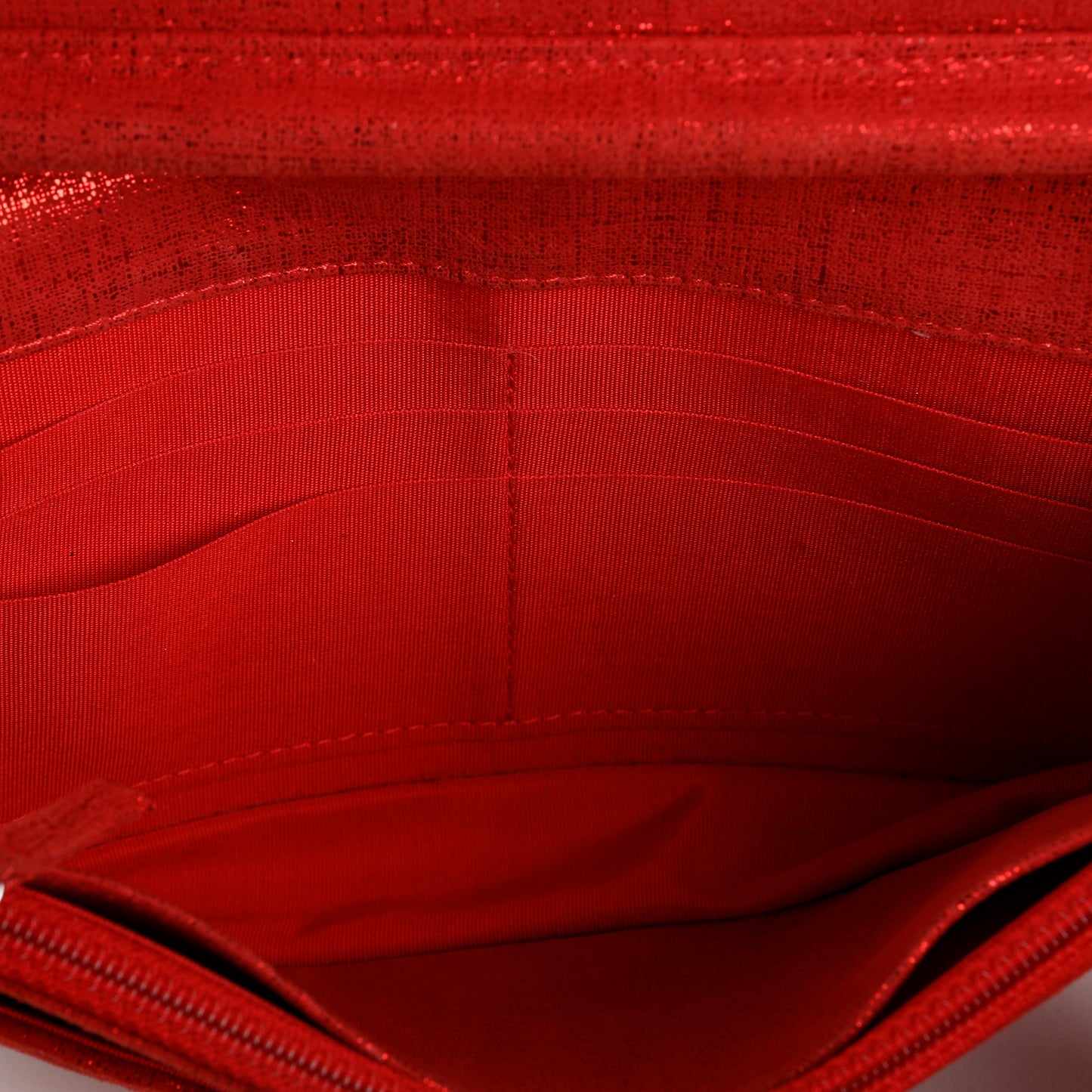 Wallet On Chain Tweed, Sparkle Red Silver Hardware
