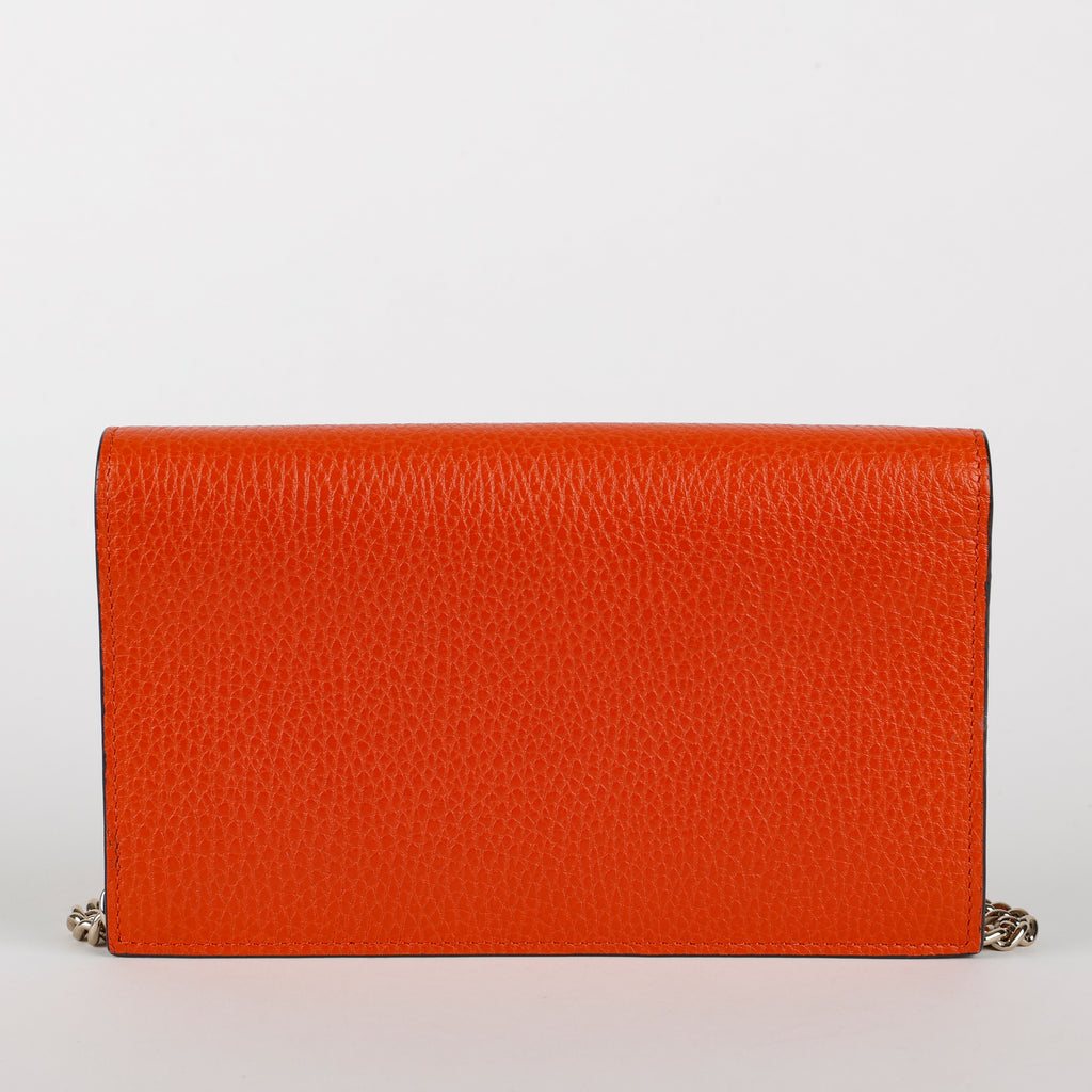Blondie Wallet on Chain, Orange Calfskin