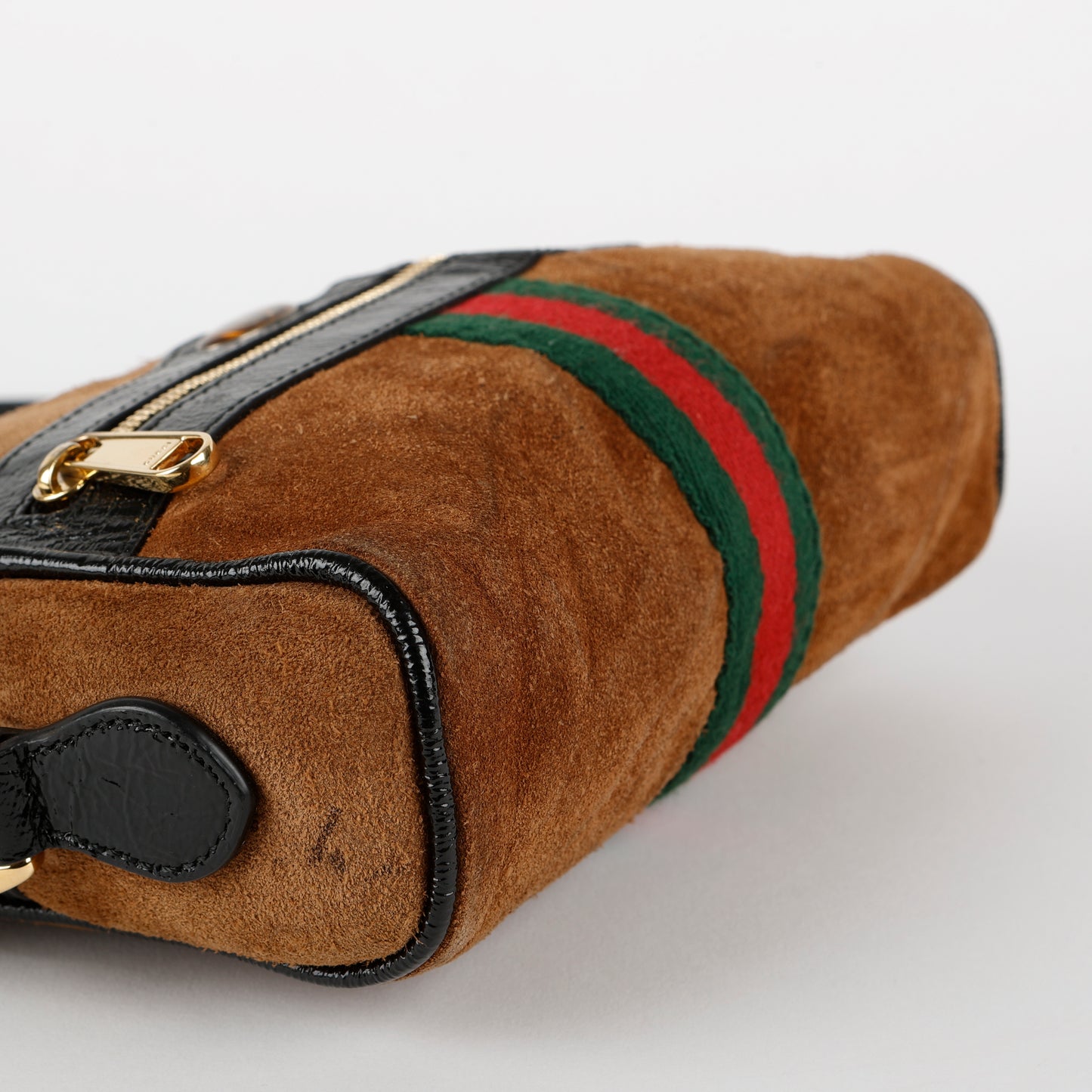 Mini Ophidia Camera Bag, Brown Suede