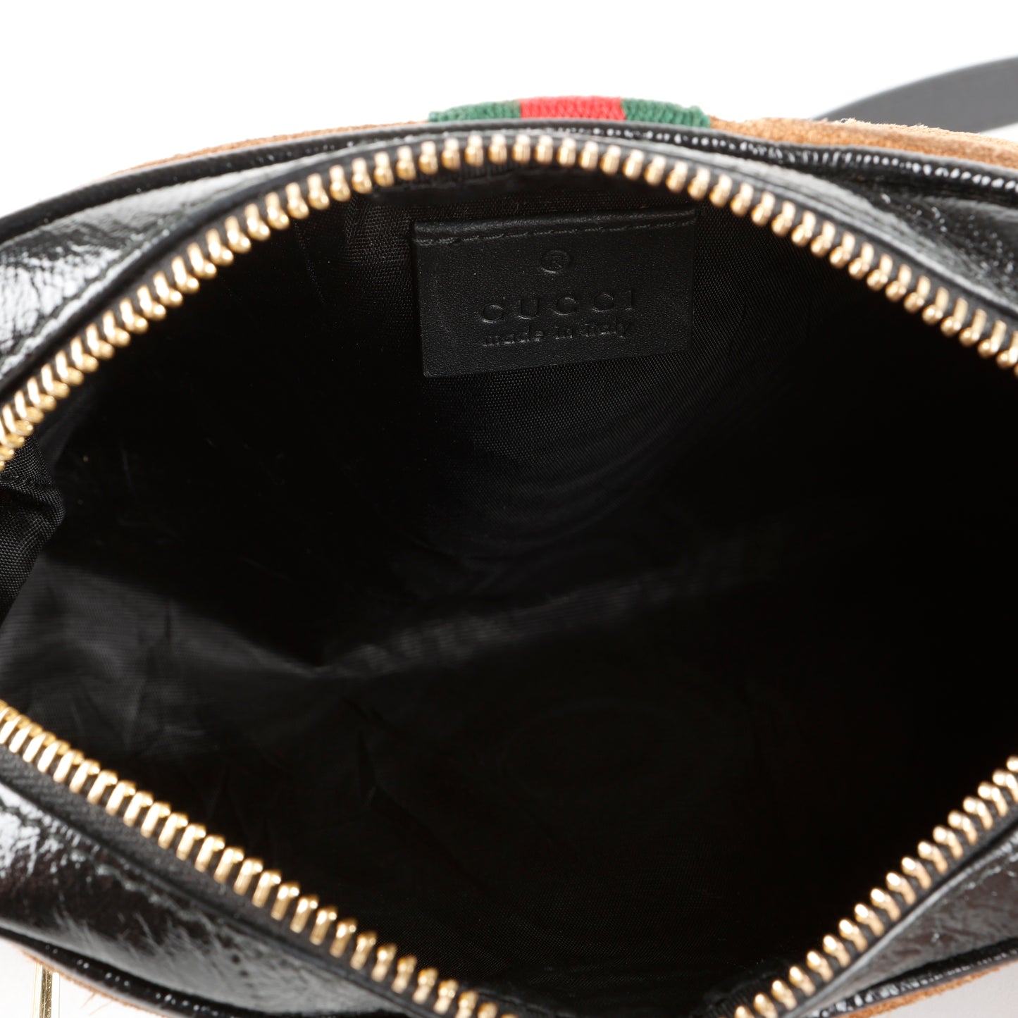 Mini Ophidia Camera Bag, Brown Suede